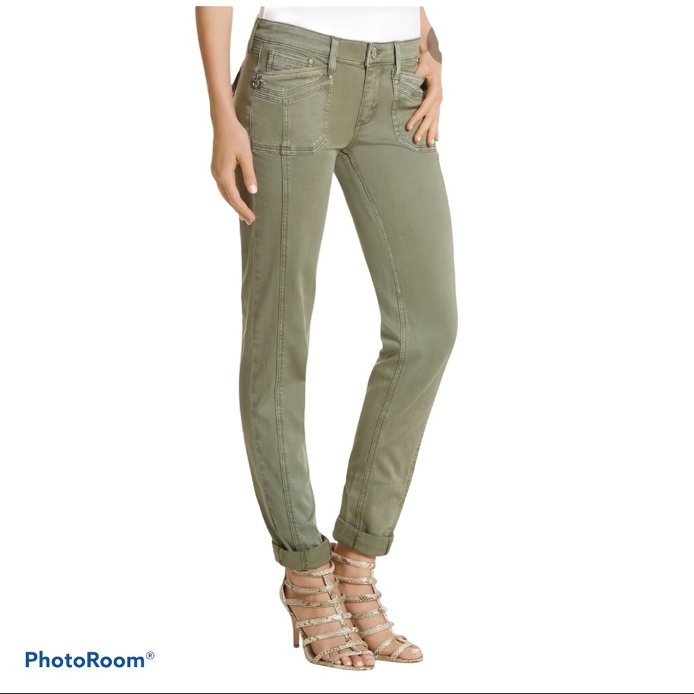 ARMY GONE GLAM! Pants twill cropped so cute